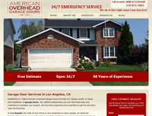 Tablet Screenshot of americanoverheadgaragedoors.net
